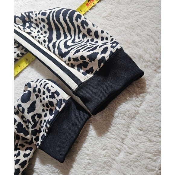 Adidas Leopard print hoodie Jacket‎ XS. Animal prints Croptop. Active. Sporty. - Picture 4 of 9